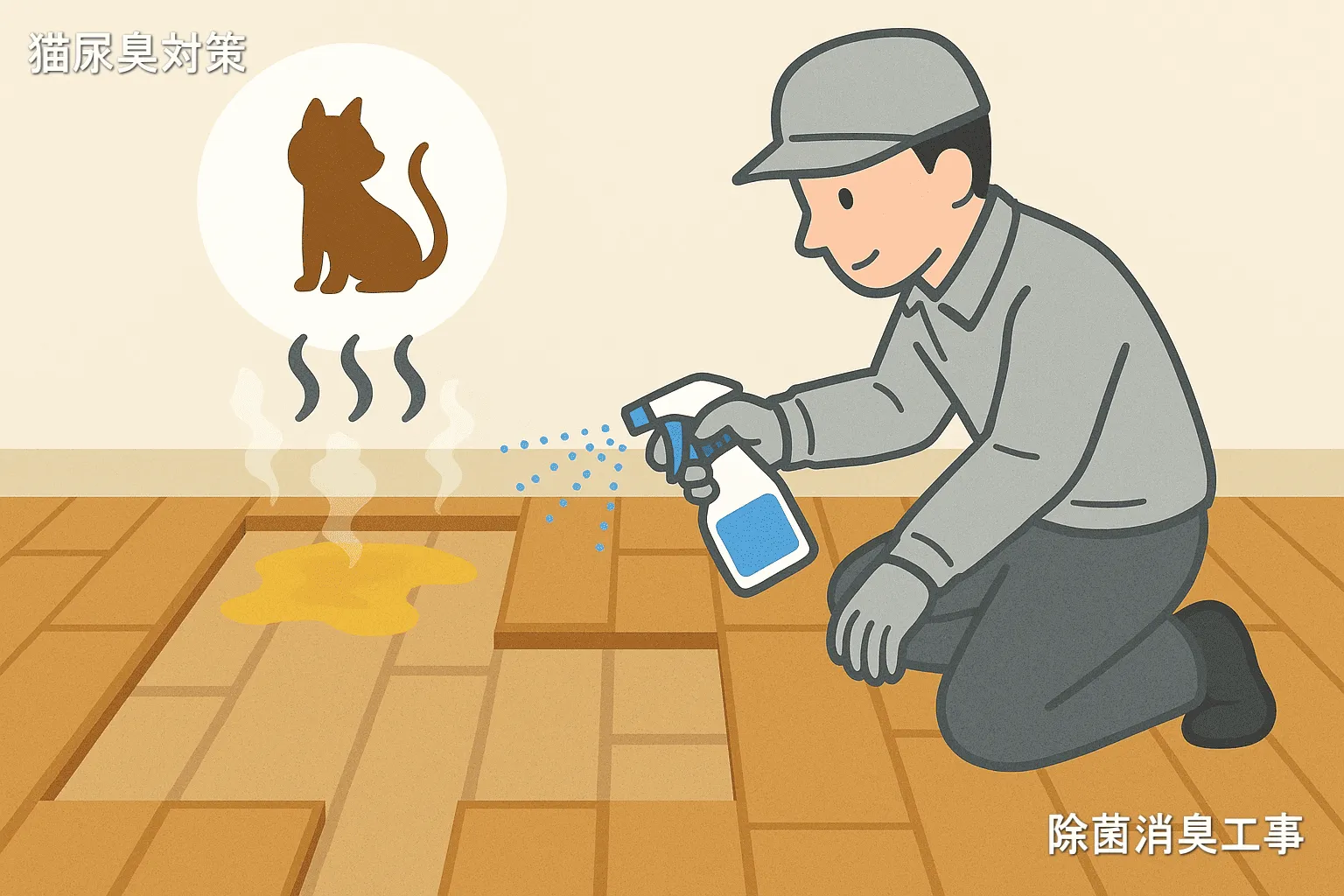 猫尿臭対策｜除菌消臭工事業者プレモの施工事例と効果