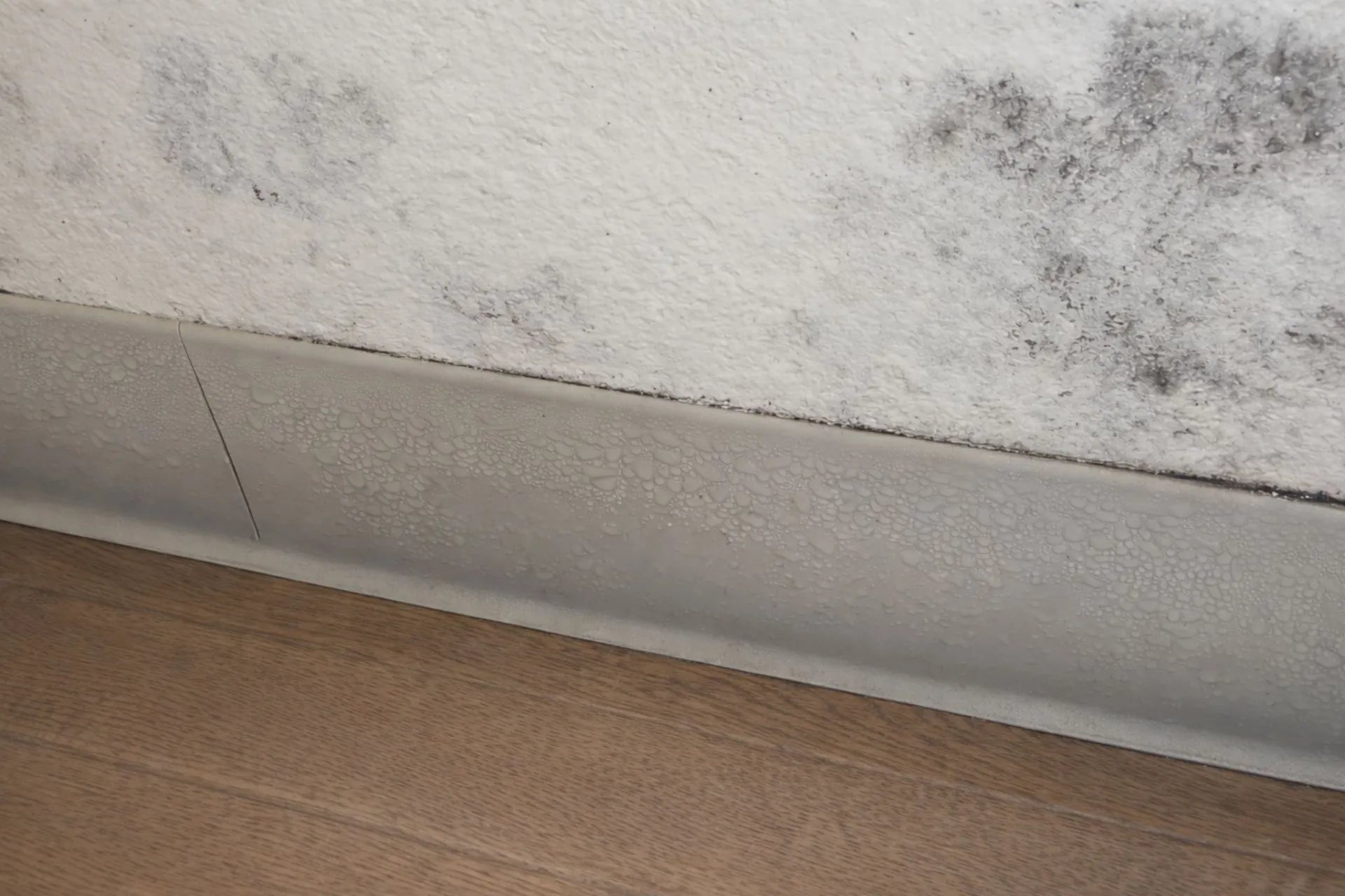 【埼玉】ソフト巾木が濡れているのは結露です｜壁と床の境目に起きている現象